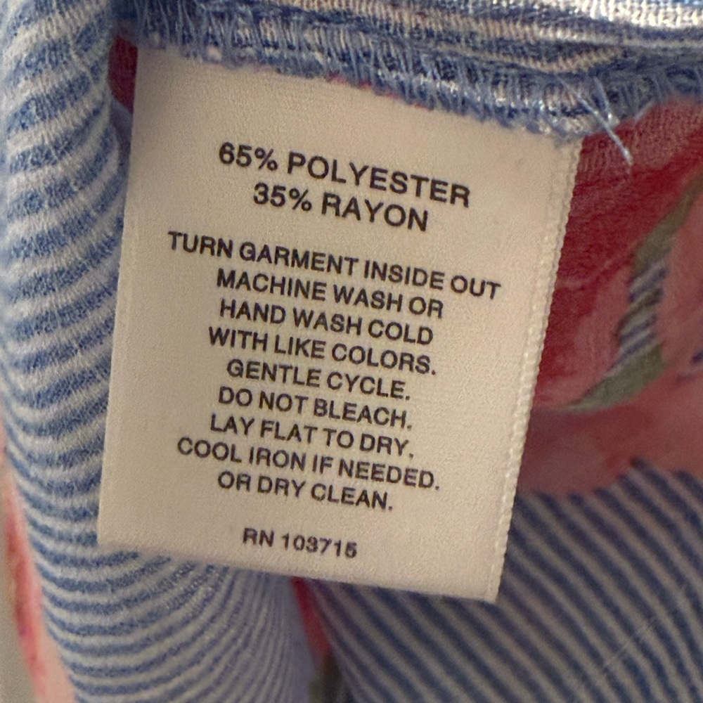 Valerie Stevens women's Boho  Blouse  Size M Blue - Picture 5 of 5